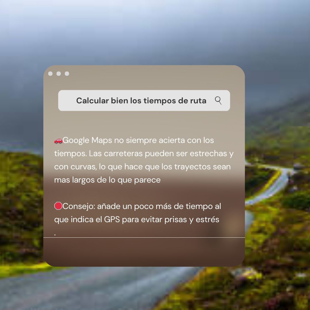 Calcula bien los tiempos de ruta